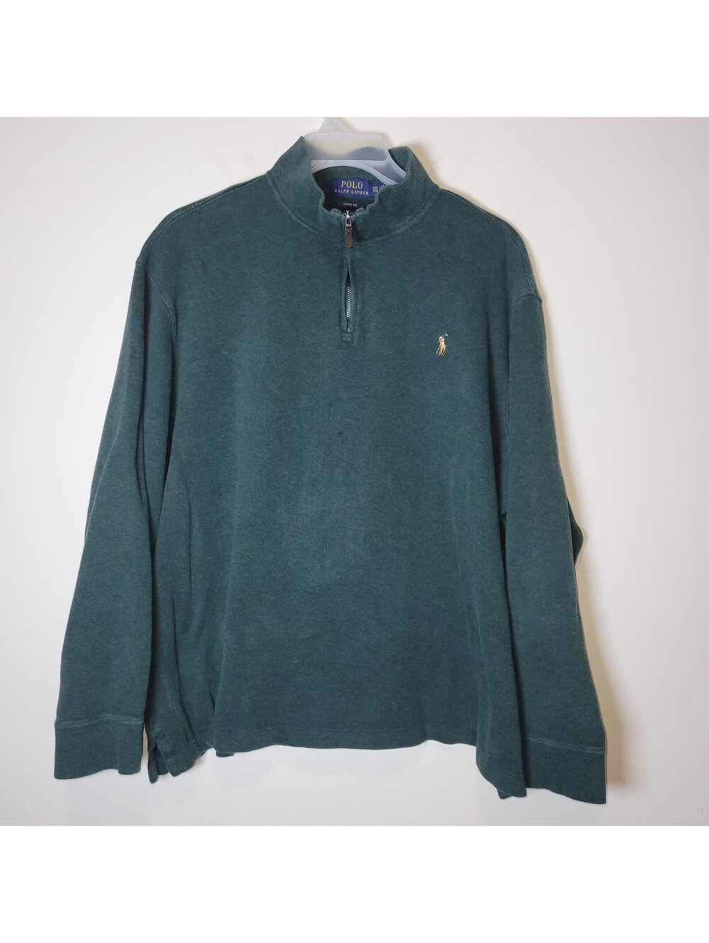 Polo Ralph Lauren Men's XXL Estate Rib Quarter Zip Pullover Sweatshirt Dark